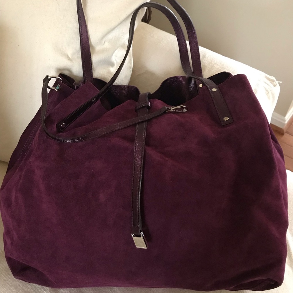 Tiffany & Co. Lg Reversible Metallic & Suede Tote